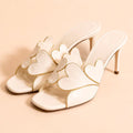 Cazabat Mules Sofia - cuir - blanc cassé - Talon : 5 cm
