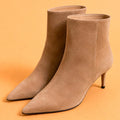 Cazabat Bottines Petra - cuir - beige - Talon : 6.5 cm