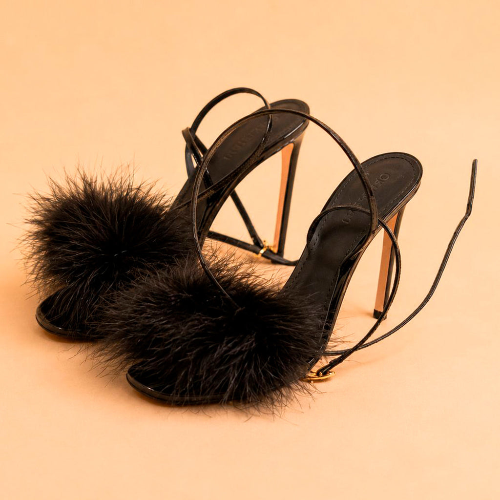 Cazabat Sandales Omyra - cuir - noir - Talon : 10.5 cm