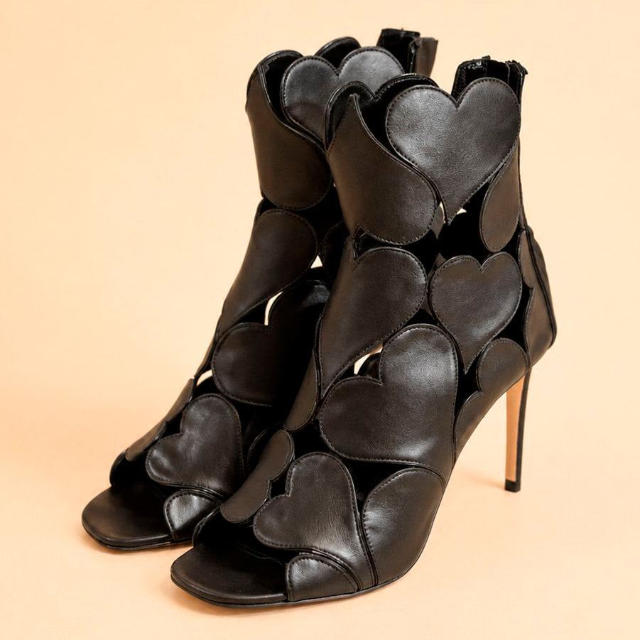 Cazabat Bottines Opium - cuir - noir - Talon : 8.5 cm