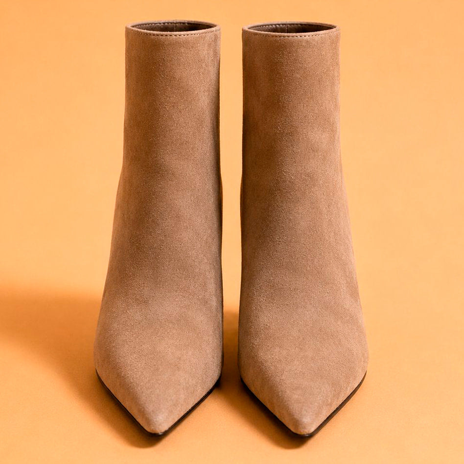 Cazabat Bottines Petra - cuir - beige - Talon : 6.5 cm