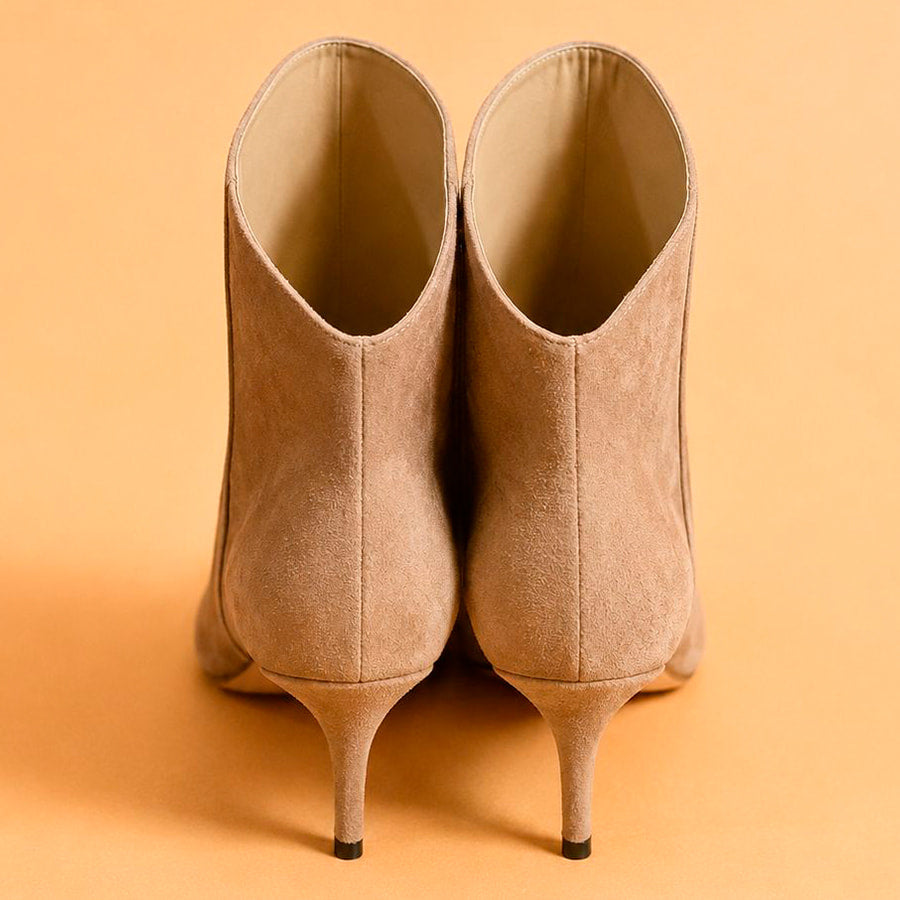 Cazabat Bottines Petra - cuir - beige - Talon : 6.5 cm