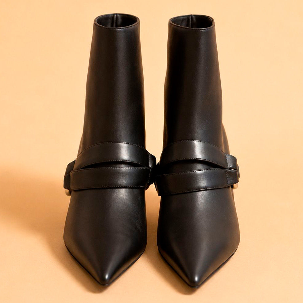 Cazabat Bottines Patty - cuir - noir - Talon : 6.5 cm
