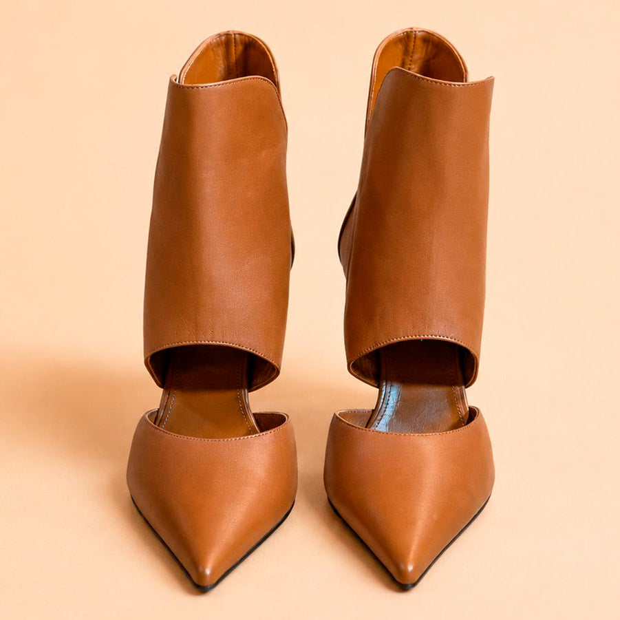 Cazabat Bottines Eva - cuir - camel - Talon : 8.5 cm
