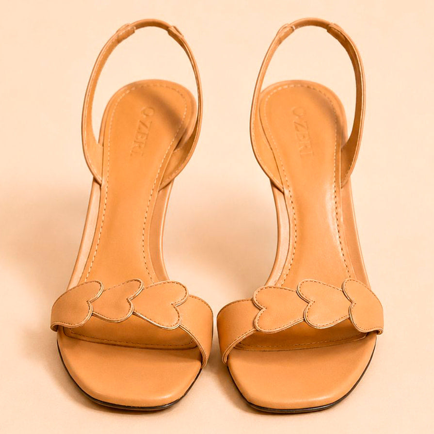 Cazabat Sandales Oriana - cuir - camel - Talon : 9 cm