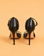 Cazabat Sandales Ora - cuir - noir - Talon : 10.5 cm