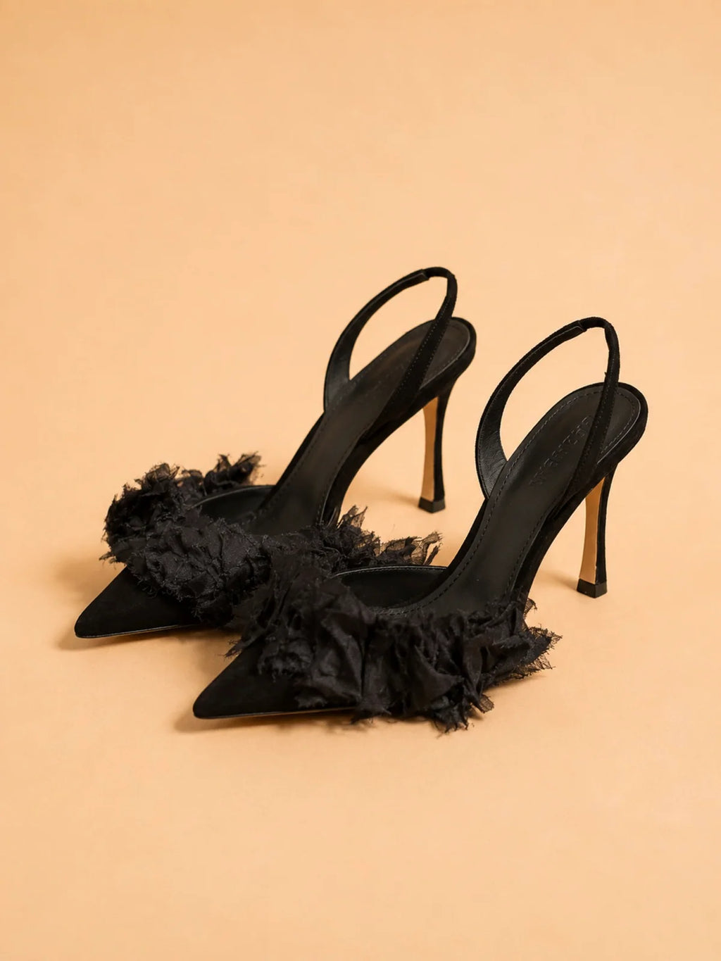 Cazabat Sandales Ella - daim - noir - Talon : 8.5 cm