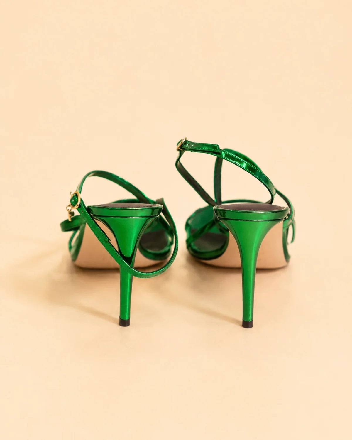 Cazabat Sandales Aria - cuir - vert - Talon : 8.5 cm