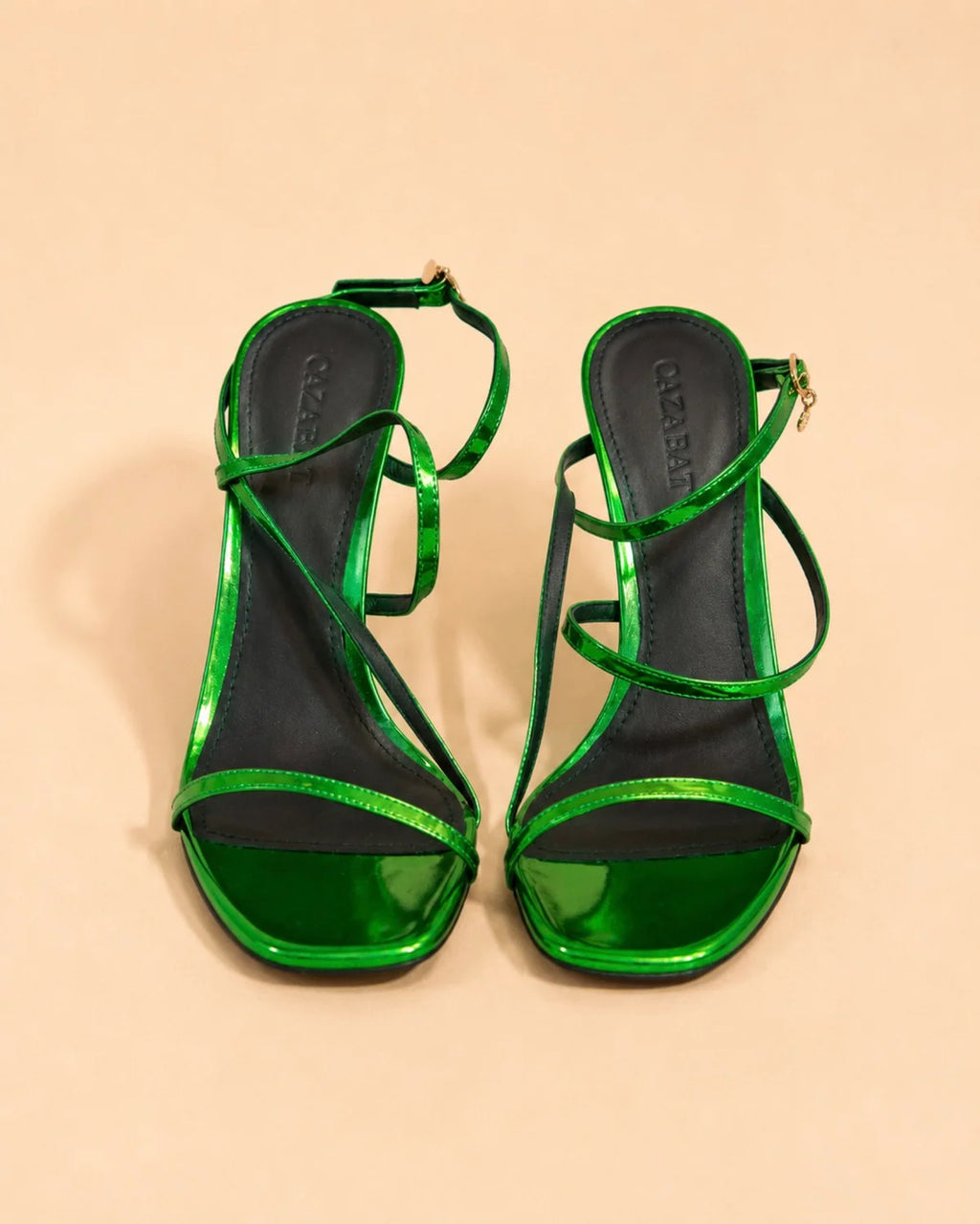 Cazabat Sandales Aria - cuir - vert - Talon : 8.5 cm