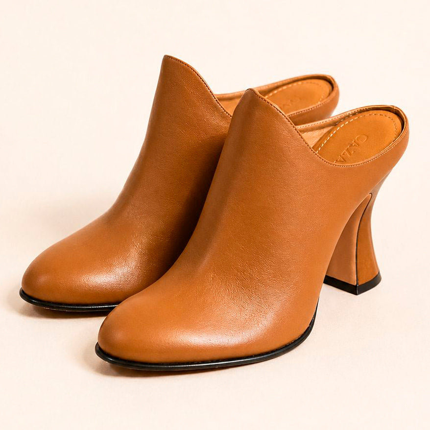 Cazabat Bottines Vida - cuir - camel - Talon : 8 cm