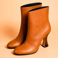 Cazabat Bottines Vivi - cuir - moka - Talon : 9 cm