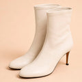 Cazabat Bottines Roma - cuir - blanc cassé - Talon : 7.5 cm