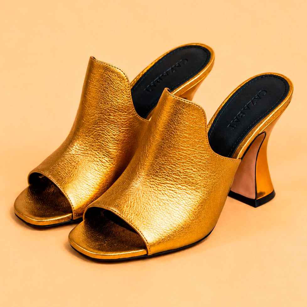 Cazabat Mules Sade - cuir - bronze - Talon : 9 cm