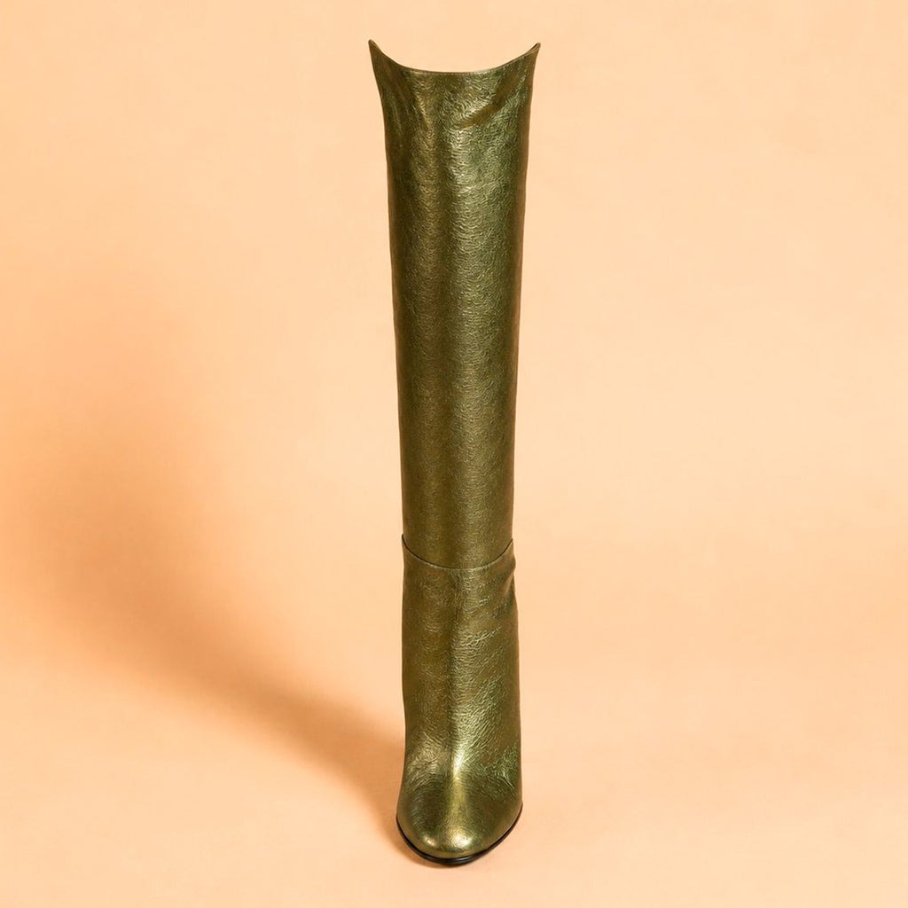Cazabat Bottes Valda - cuir - vert - Talon : 9 cm