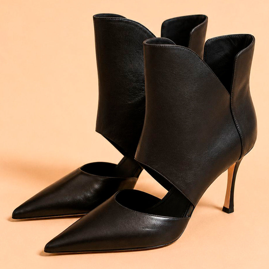 Cazabat Bottines Eva - cuir nappa - noir - Talon : 8.5 cm