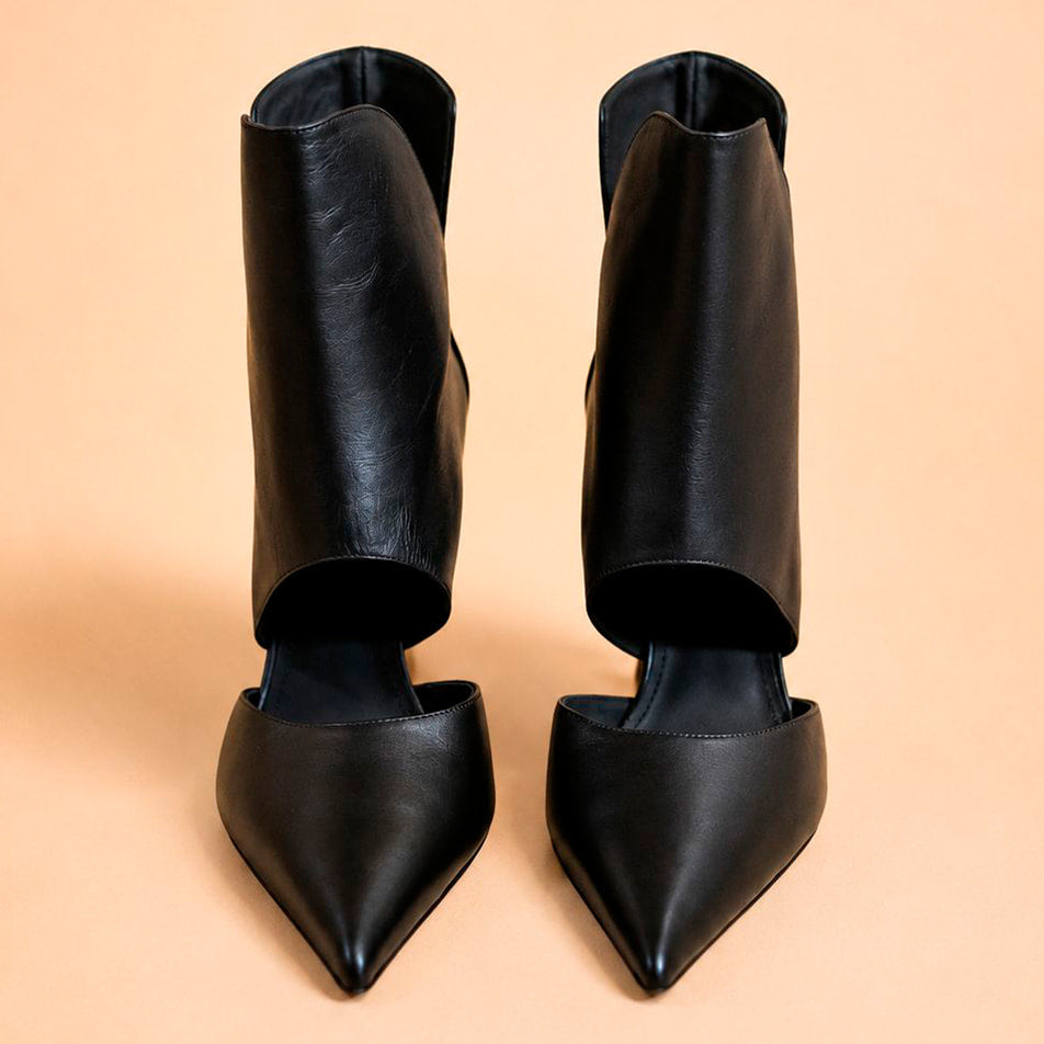 Cazabat Bottines Eva - cuir de veau - noir - Talon : 8.5 cm