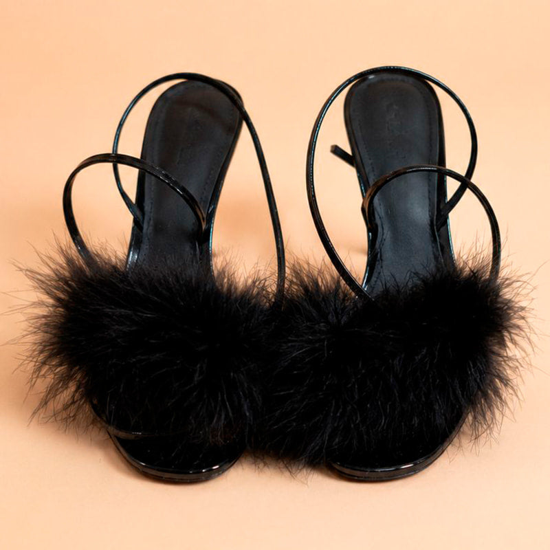 Cazabat Sandales Omyra - cuir - noir - Talon : 10.5 cm