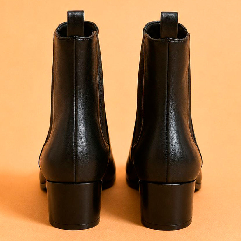 Cazabat Bottines Ziggy - cuir - noir - Talon : 5 cm
