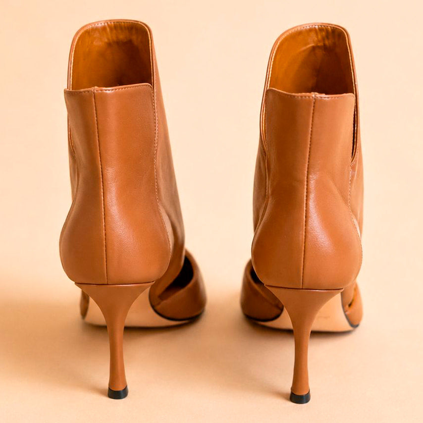 Cazabat Bottines Eva - cuir - camel - Talon : 8.5 cm