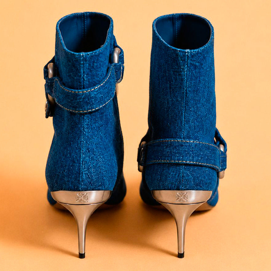 Cazabat Bottines Patty - bleu denim - Talon : 6.5 cm