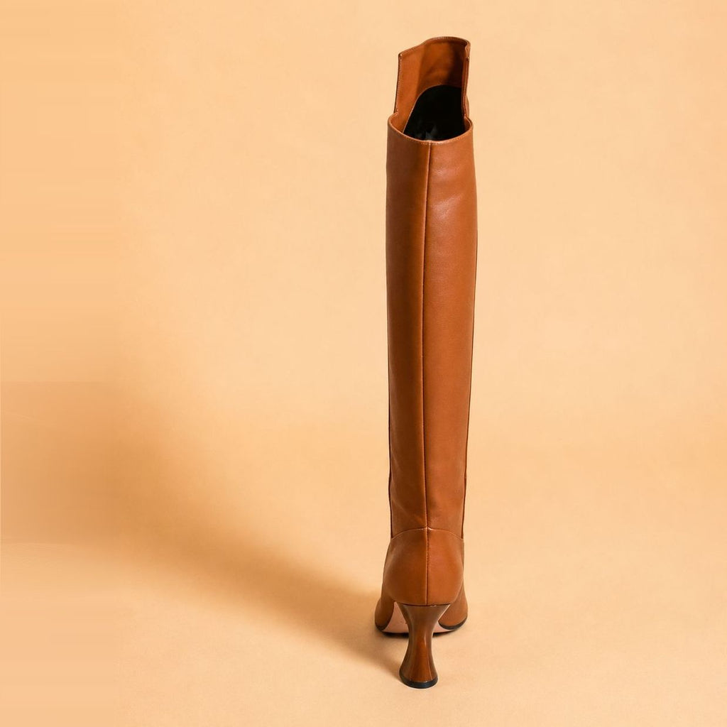 Cazabat Bottes Valda - cuir - moka - Talon : 9 cm
