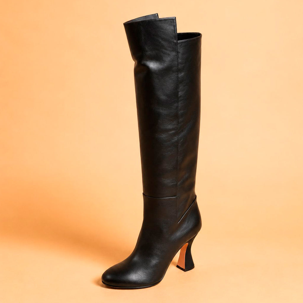 Cazabat Bottes Valda - cuir - noir - Talon : 9 cm