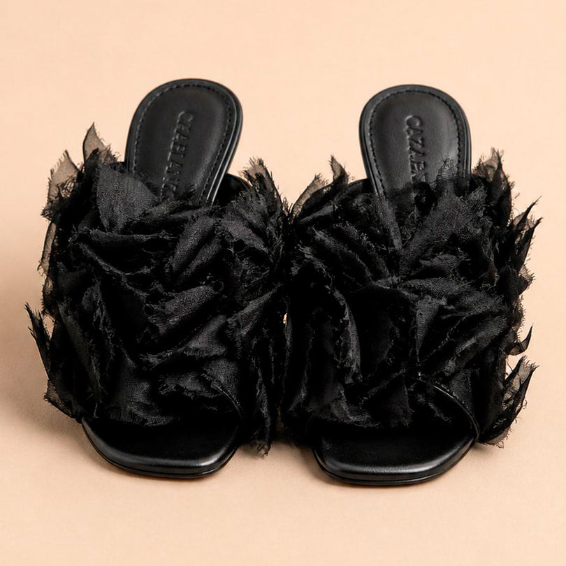 Cazabat Mules Sasha - cuir - noir - Talon : 5 cm