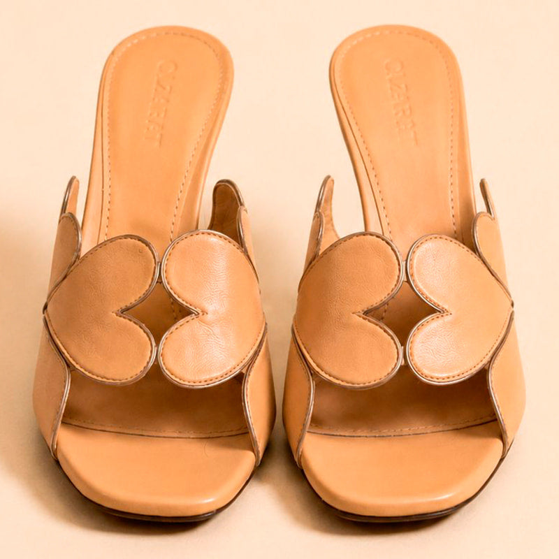 Cazabat Mules Sofia - cuir - nude - Talon : 5 cm