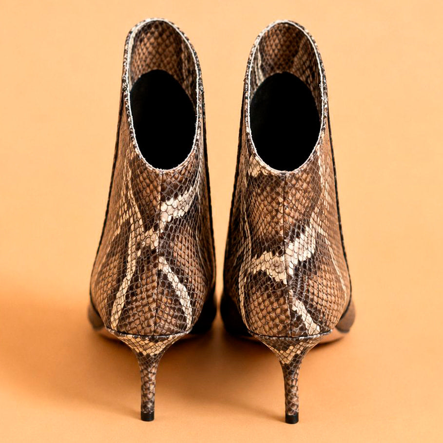 Cazabat Bottines Petra - cuir - marron - Talon : 6.5 cm