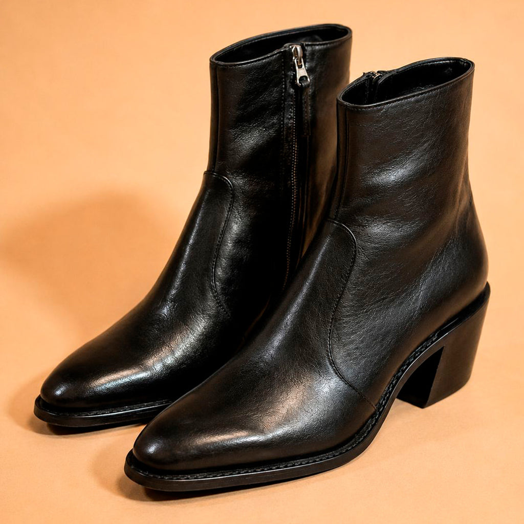 Cazabat Bottines Zoe - cuir - noir - Talon : 5 cm
