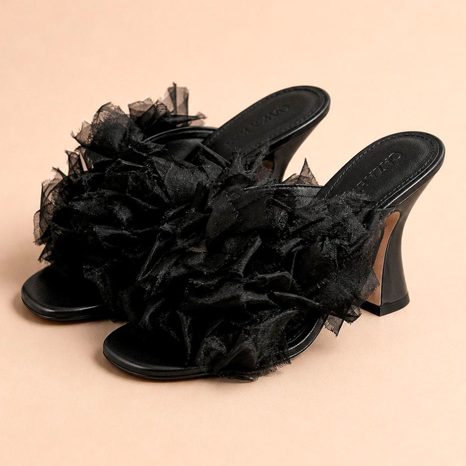 Cazabat Mules Sasha - cuir - noir - Talon : 5 cm