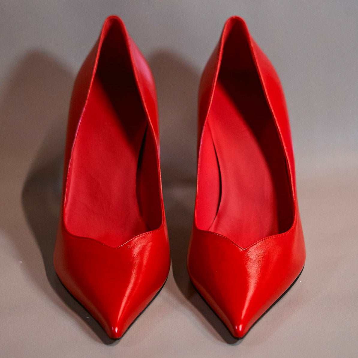 Cazabat Escarpins Emma - cuir - rouge - Talon : 8.5 cm