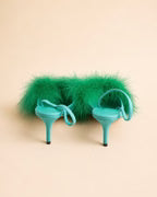 Cazabat Sandales Pia - daim - vert - Talon : 7.5 cm