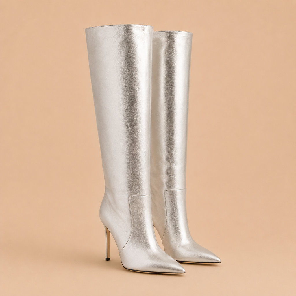Paris Texas Stiletto Boot Argent