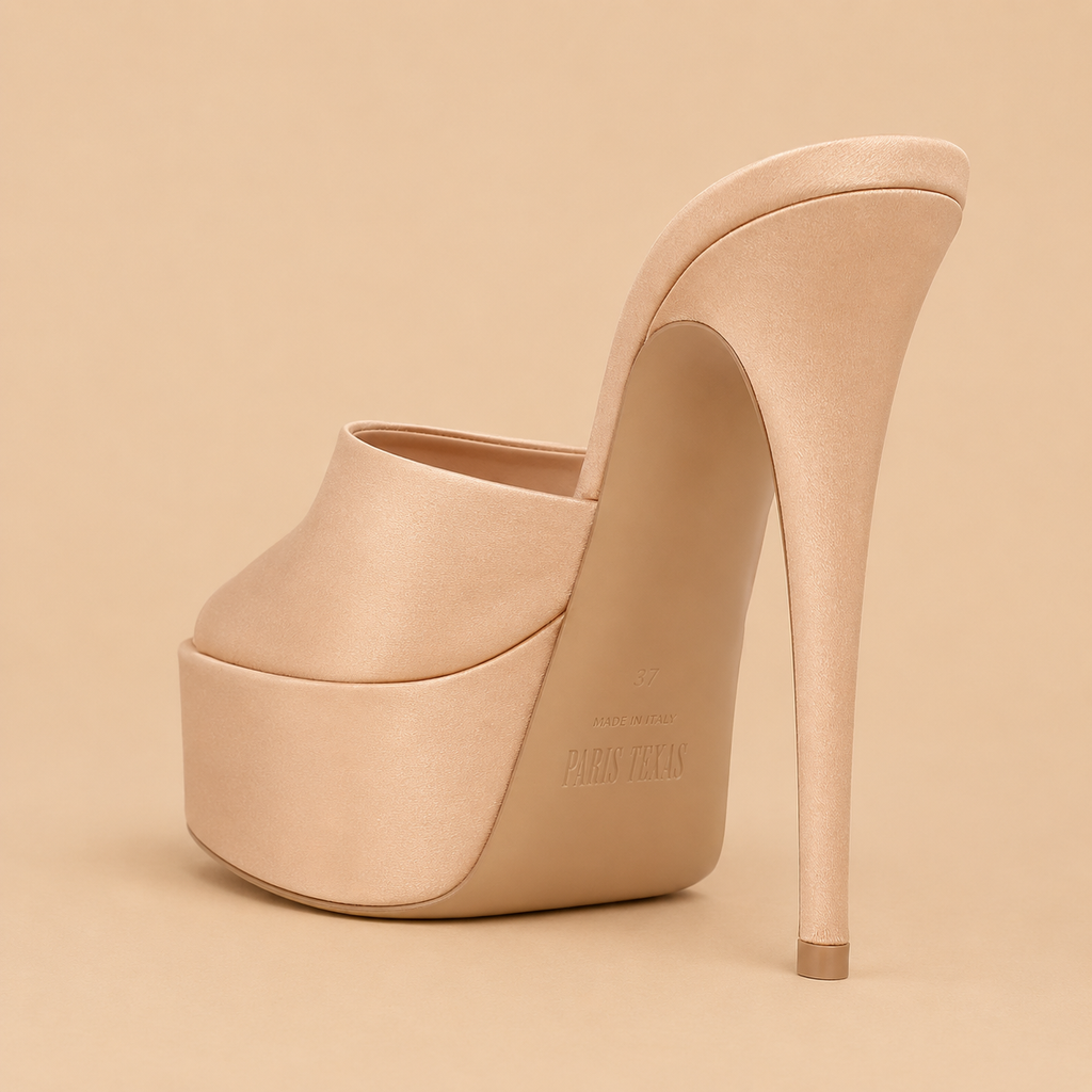 Paris Texas Marina mule Blush
