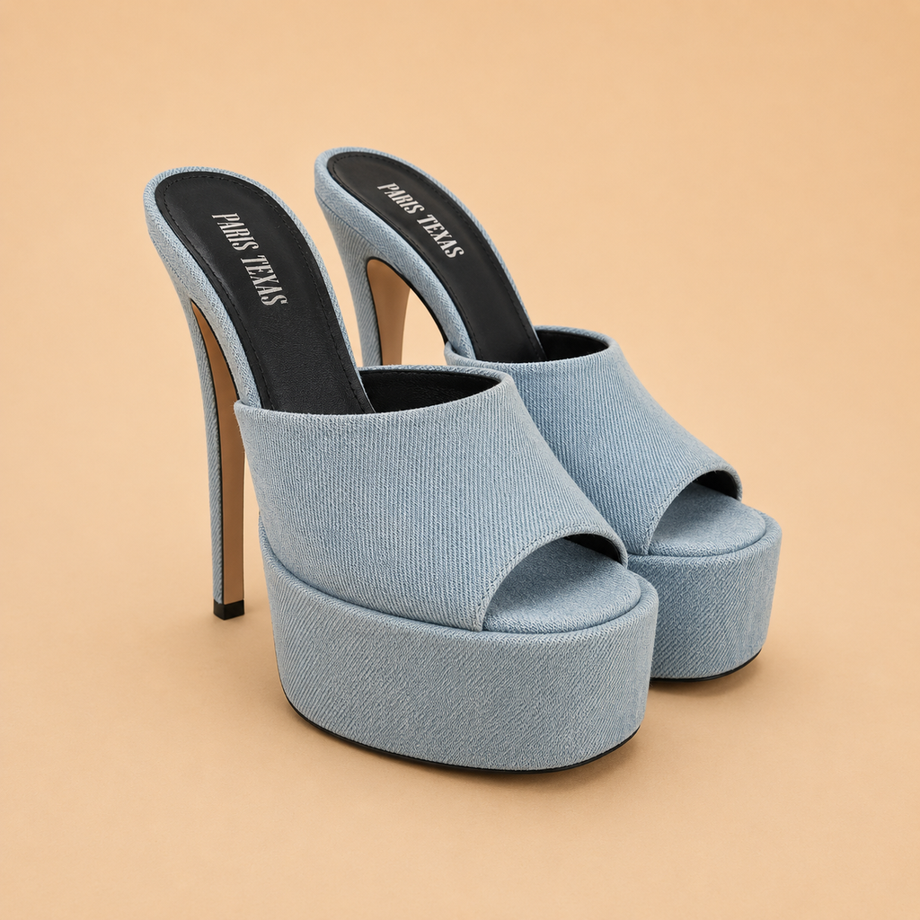 PARIS TEXAS Marina mule Bleu
