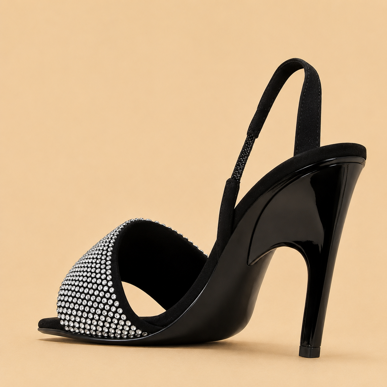 THE ATTICO Rem Sandal Noir/Argent