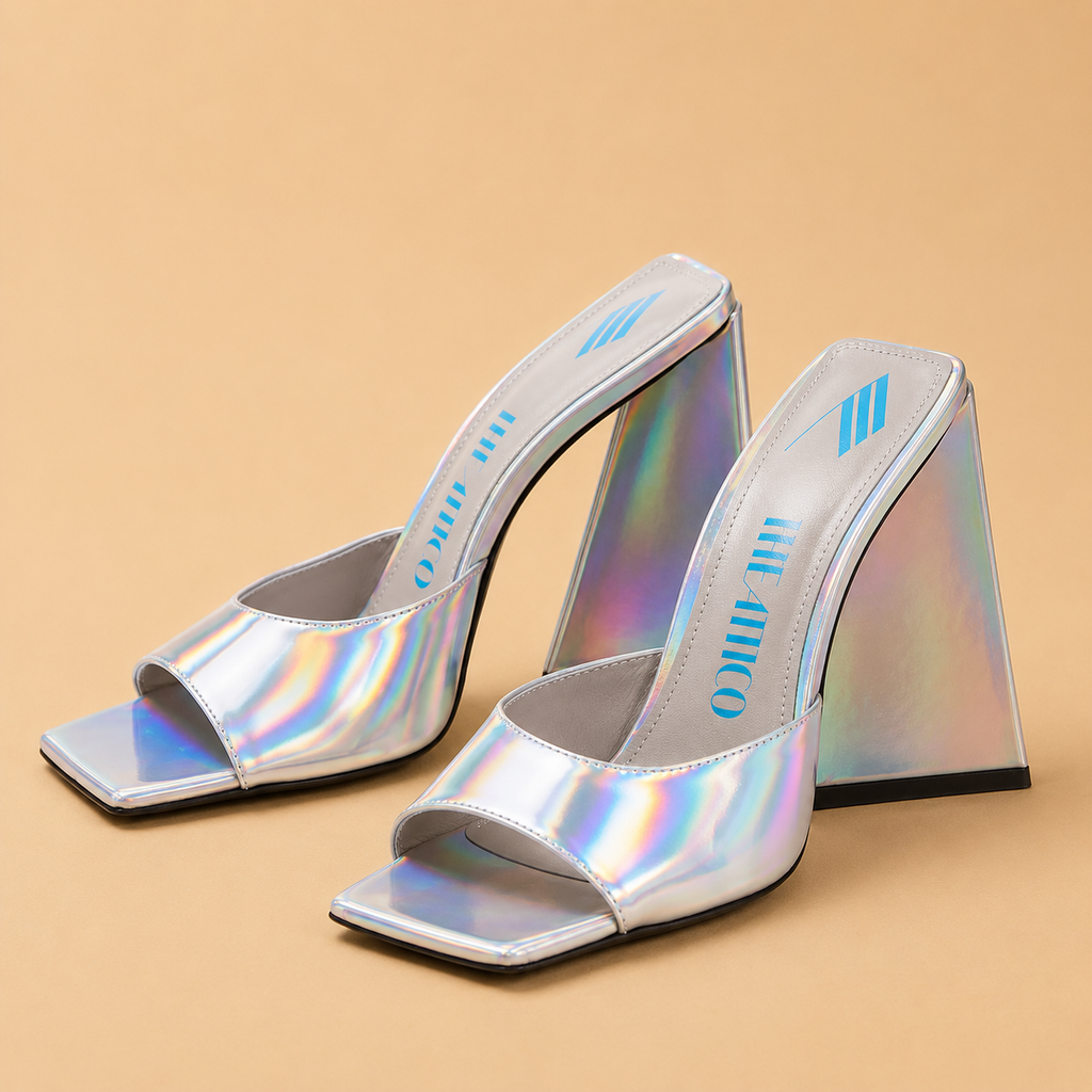 THE ATTICO Devon mule Argent