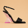 THE ATTICO Cheope Sandal Noir/ Rose
