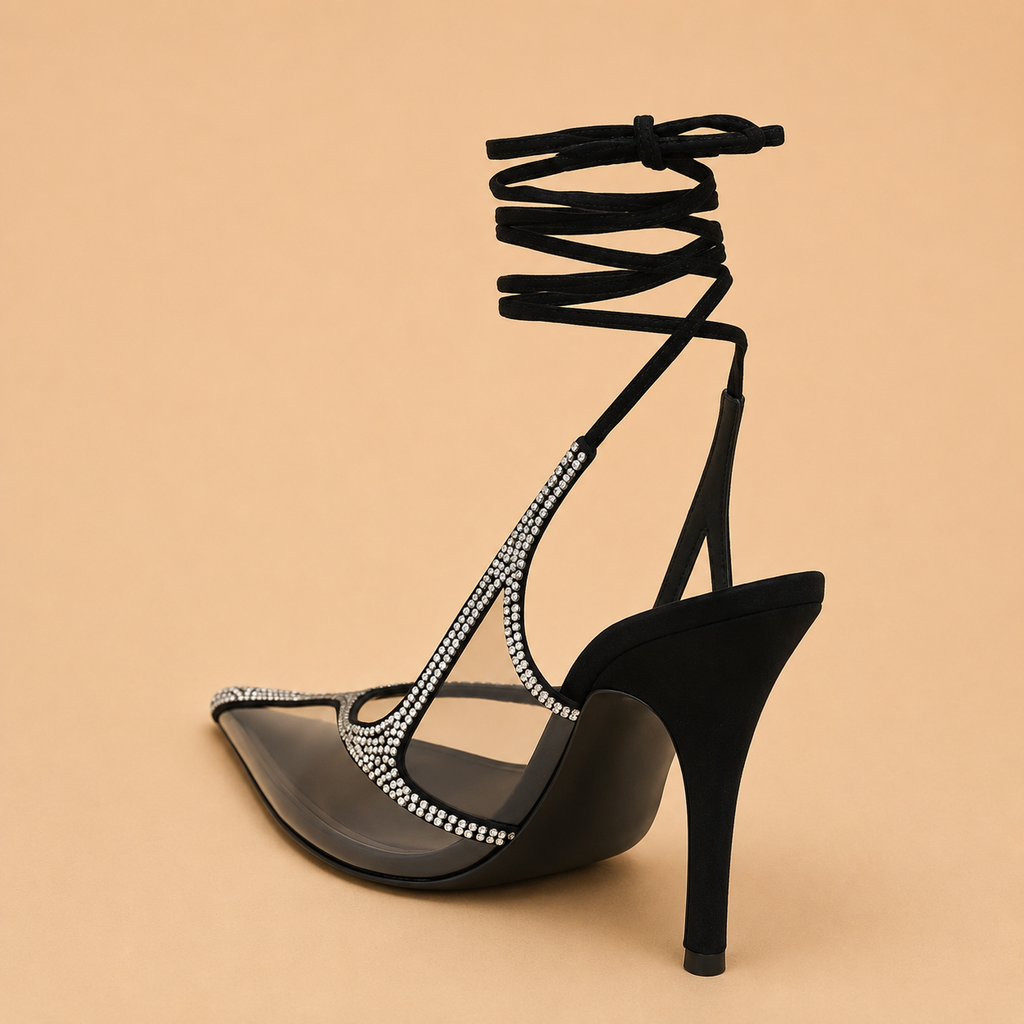 THE ATTICO Venus Chrome Slingback