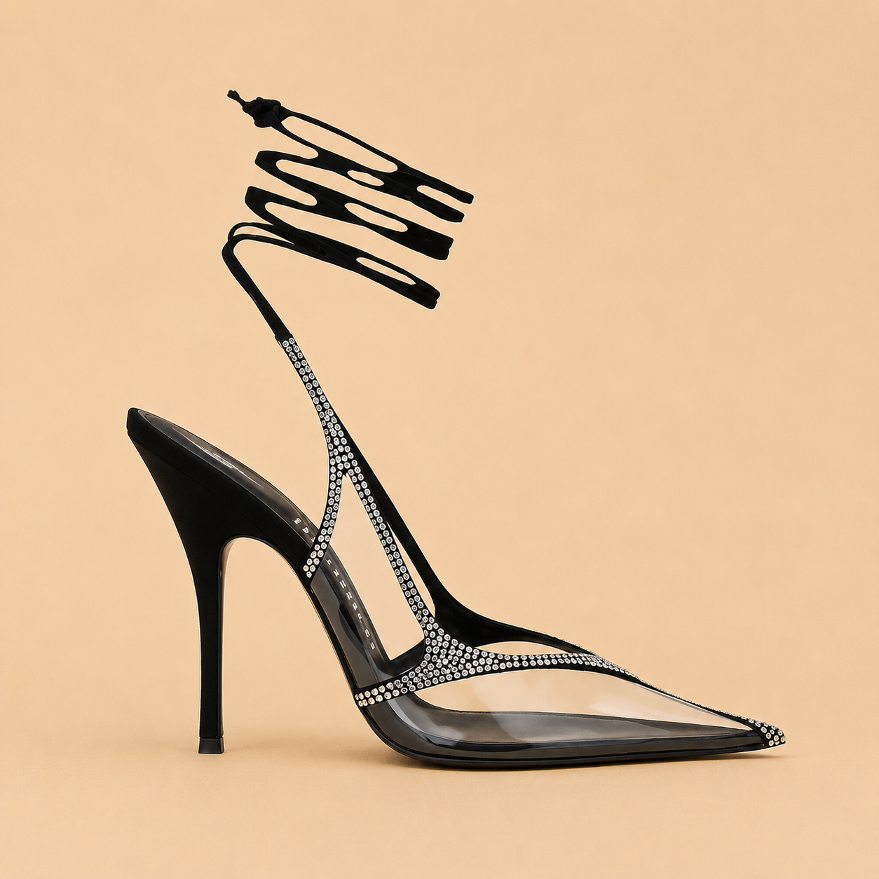 THE ATTICO Venus Chrome Slingback