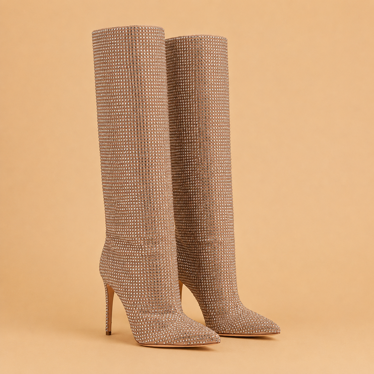 PARIS TEXAS Holly Stiletto Boots Beige