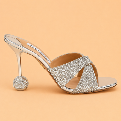 AQUAZZURA YES DARLING CRYSTAL MULE 95