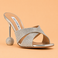 AQUAZZURA YES DARLING CRYSTAL MULE 95