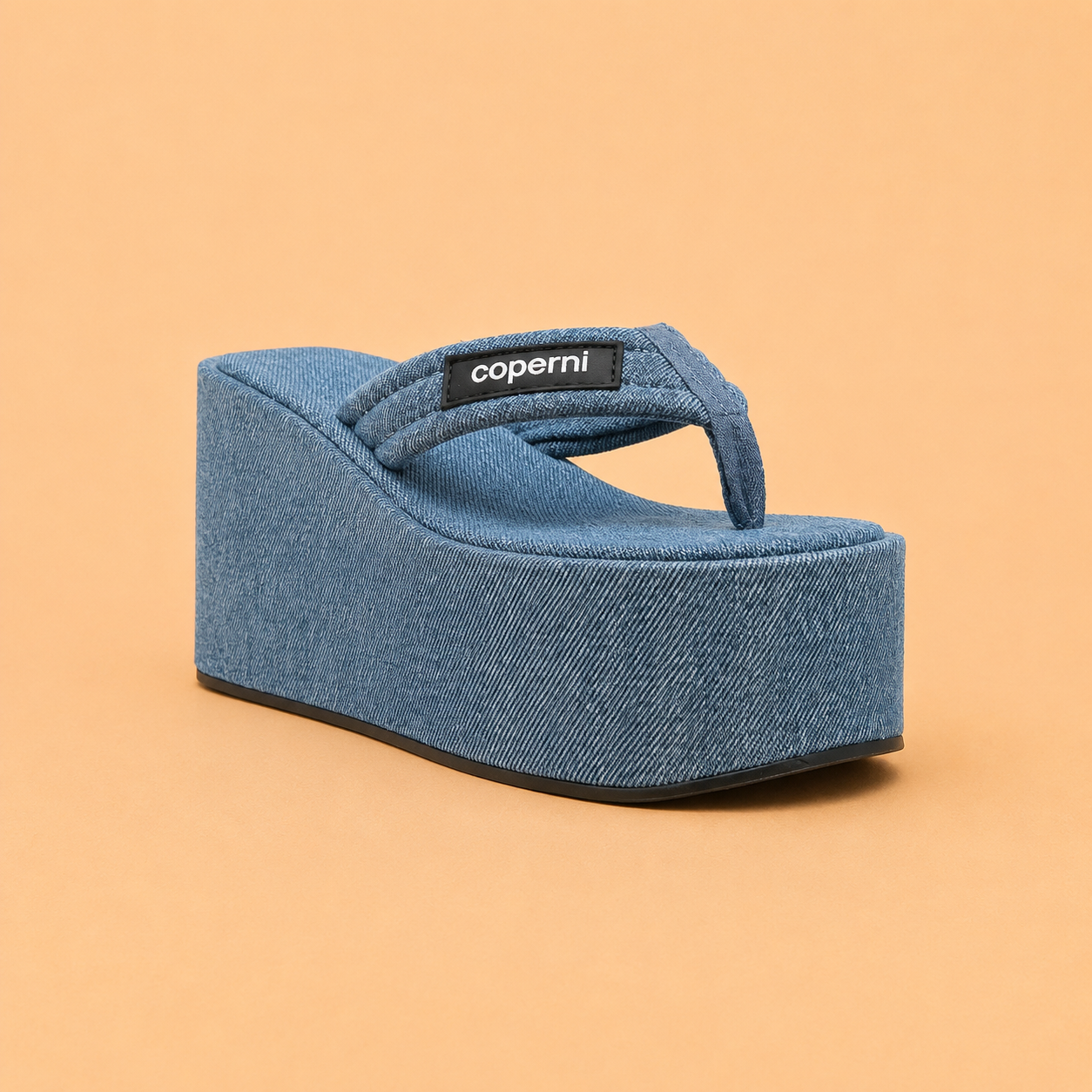 COPERNI Denim Branded Wedge Sandal