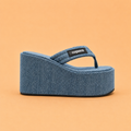 COPERNI Denim Branded Wedge Sandal