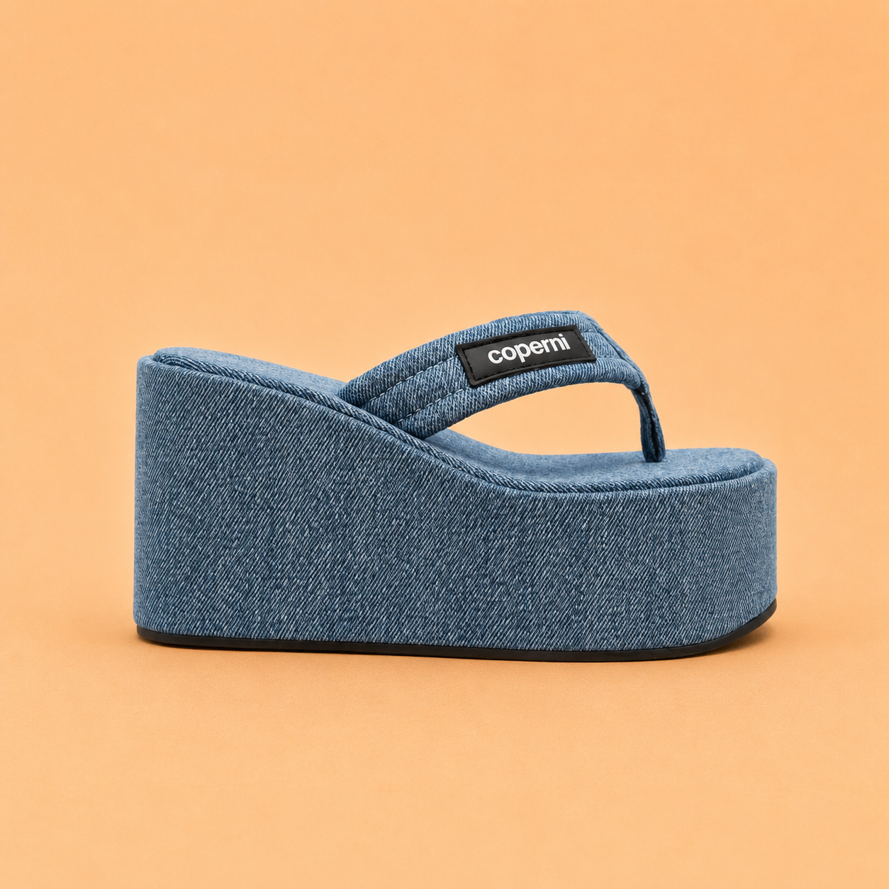 COPERNI Denim Branded Wedge Sandal
