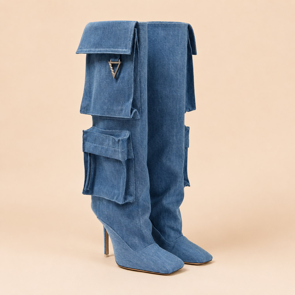 The Attico Bottes Sienna Bleu