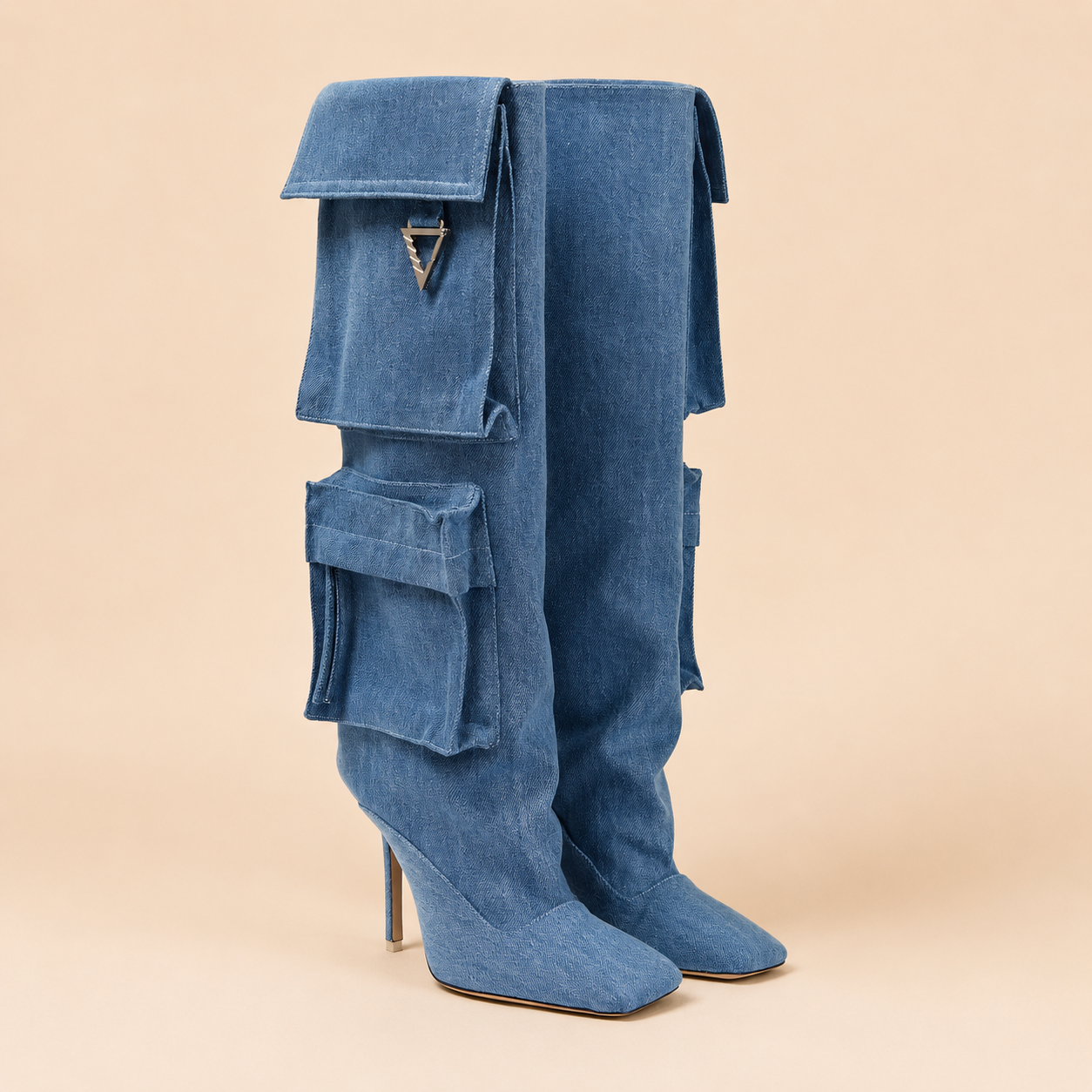The Attico Bottes Sienna Bleu