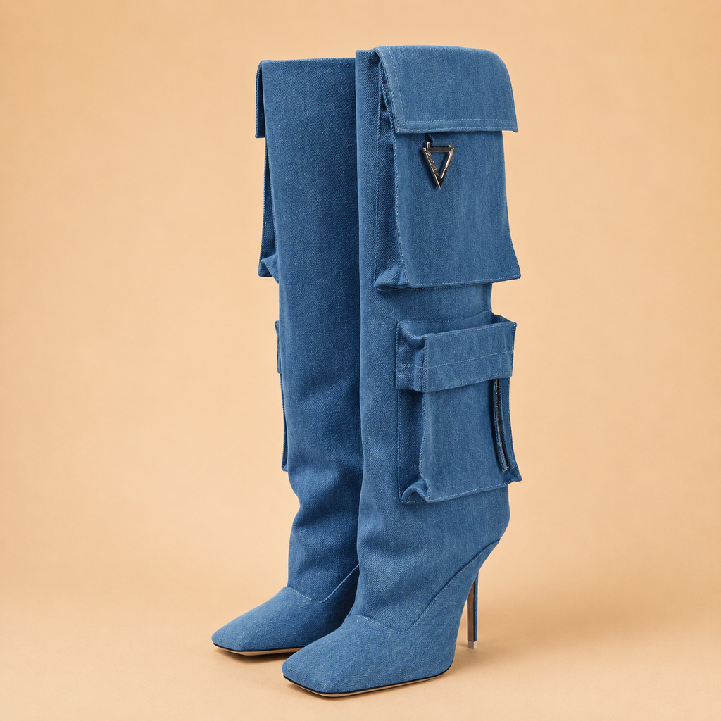 The Attico Bottes Sienna Bleu